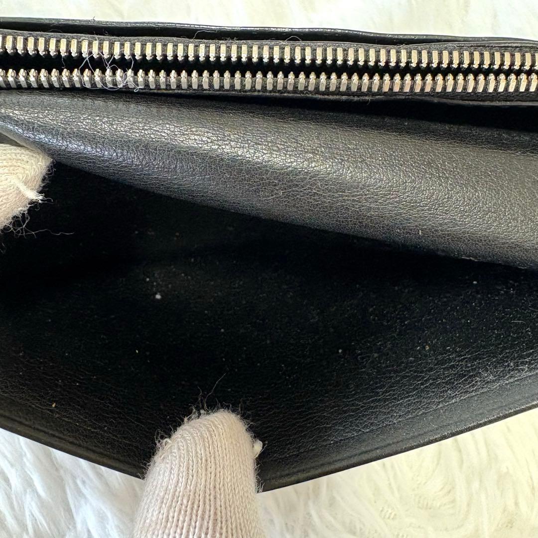 Camille Fournet 良品✨リザード レザー 長財布 二つ折り財布 黒