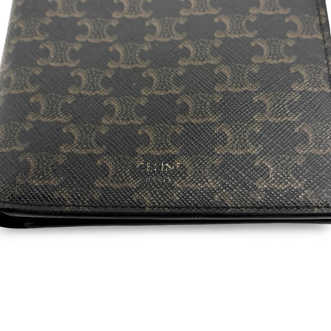 高級】Ｃｅｌｉｎｅ　セリーヌ トリオンフ PVC　レザー ウォレット 黒