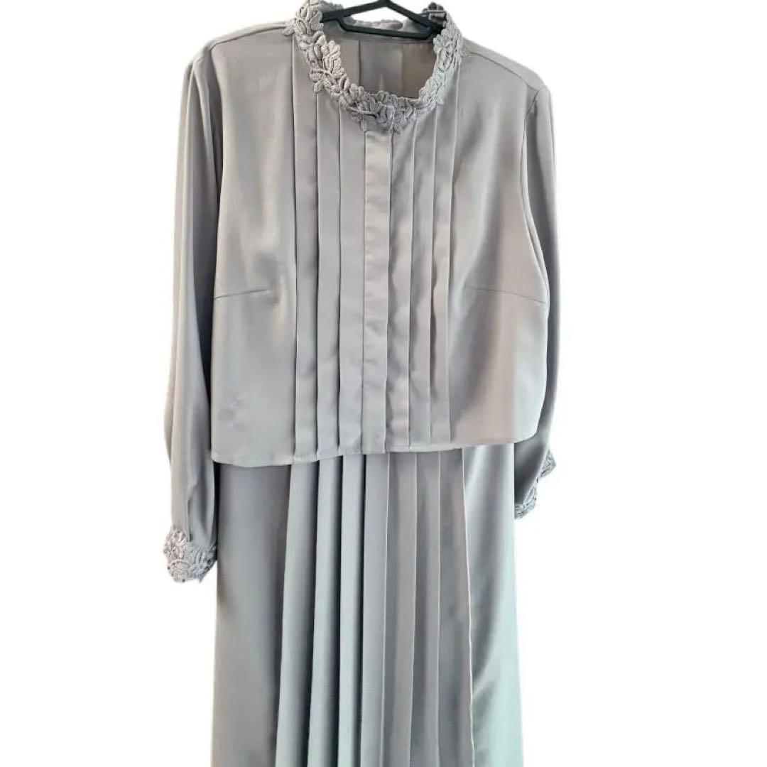 【美品】Rose Tiara フォーマルドレスセット 42 グレージュ