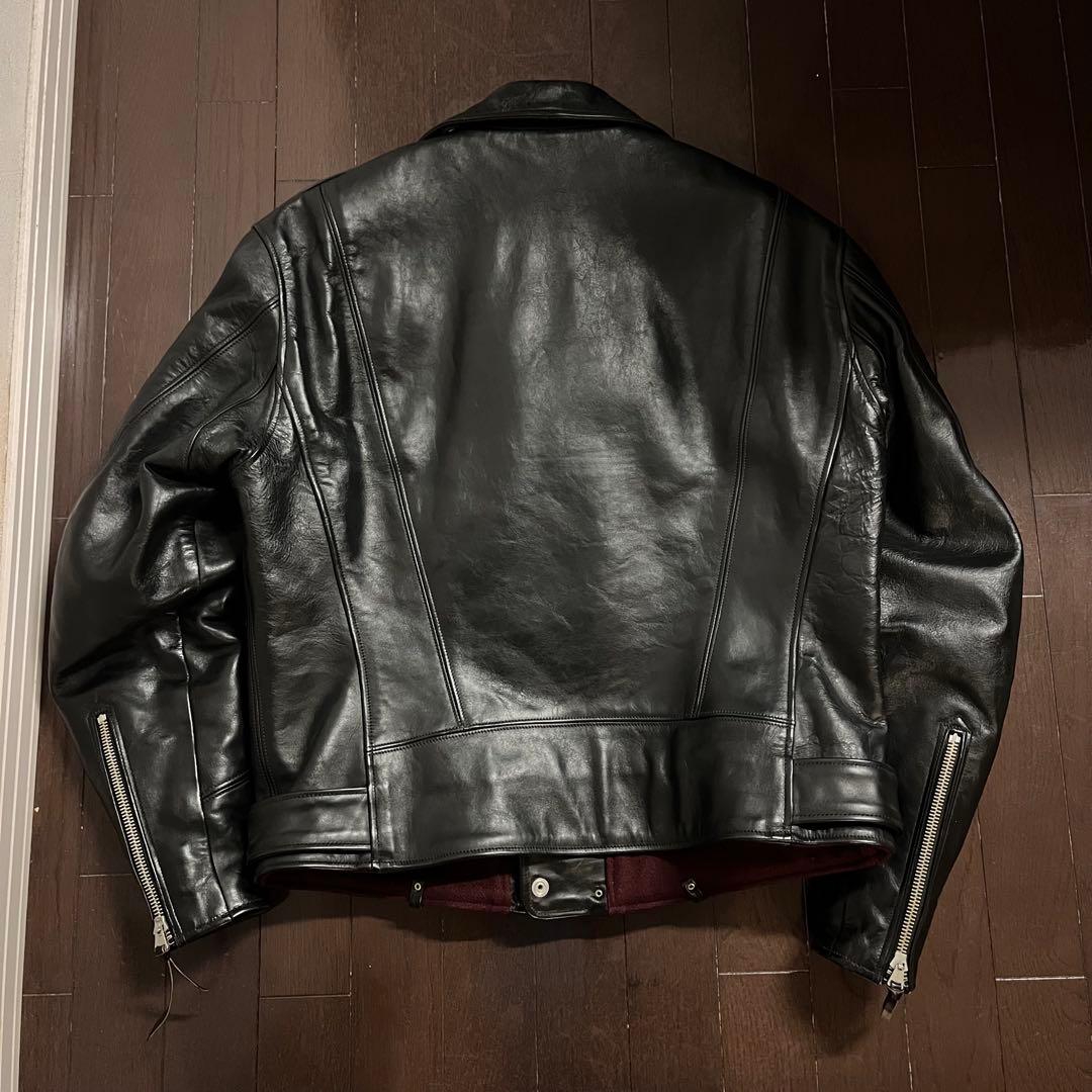 美品 フリーホイーラーズ ラブレア 希少サイズ44 馬革 レザー ルードブラック