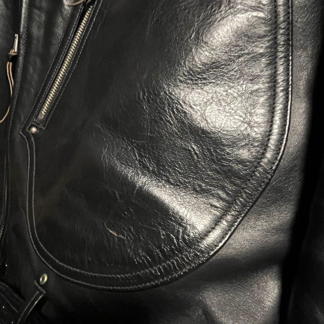 美品 フリーホイーラーズ ラブレア 希少サイズ44 馬革 レザー ルードブラック