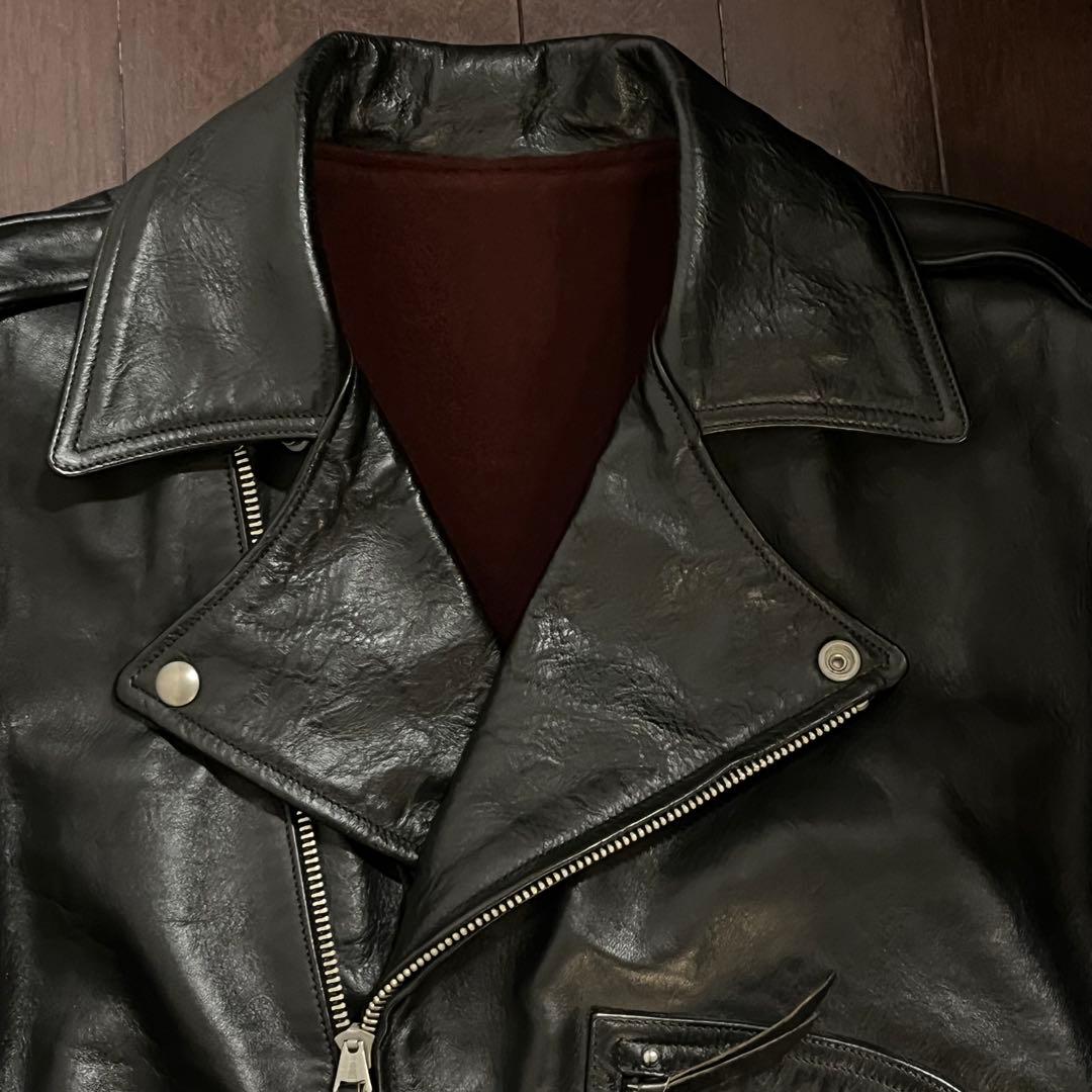 美品 フリーホイーラーズ ラブレア 希少サイズ44 馬革 レザー ルードブラック