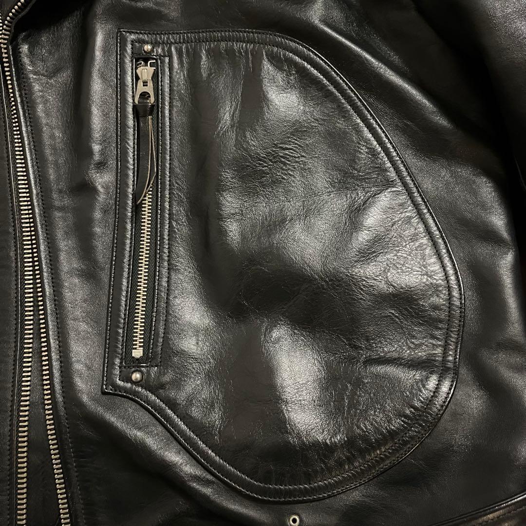 美品 フリーホイーラーズ ラブレア 希少サイズ44 馬革 レザー ルードブラック