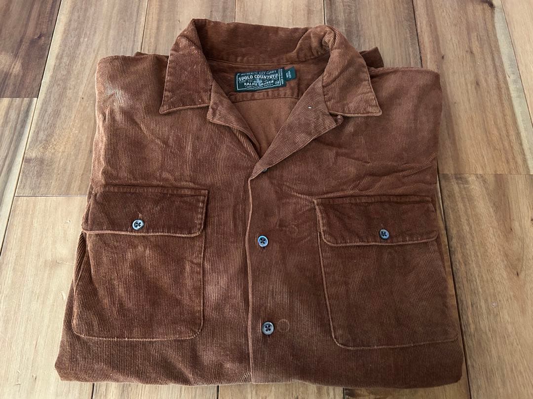 vintage 80's ポロカントリー　コーディロイシャツ
