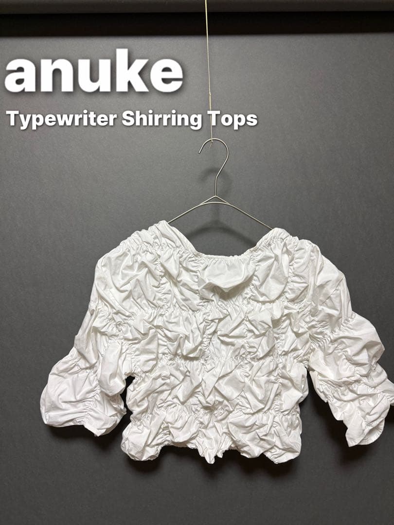 【新品未着用】anuke Typewriter Shirring Tops