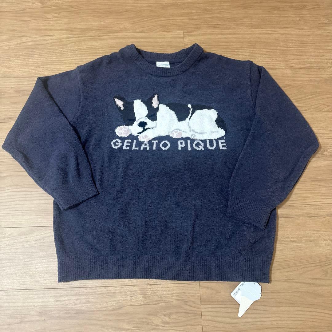 GELATO PIQUE ネイビー フレンチブルドッグ ルームウェア