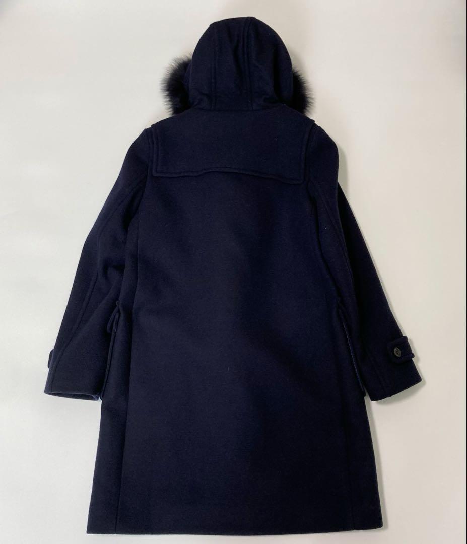 【美品】SHIPS メルトンファーダッフルコート ウール カシミヤ フォックス