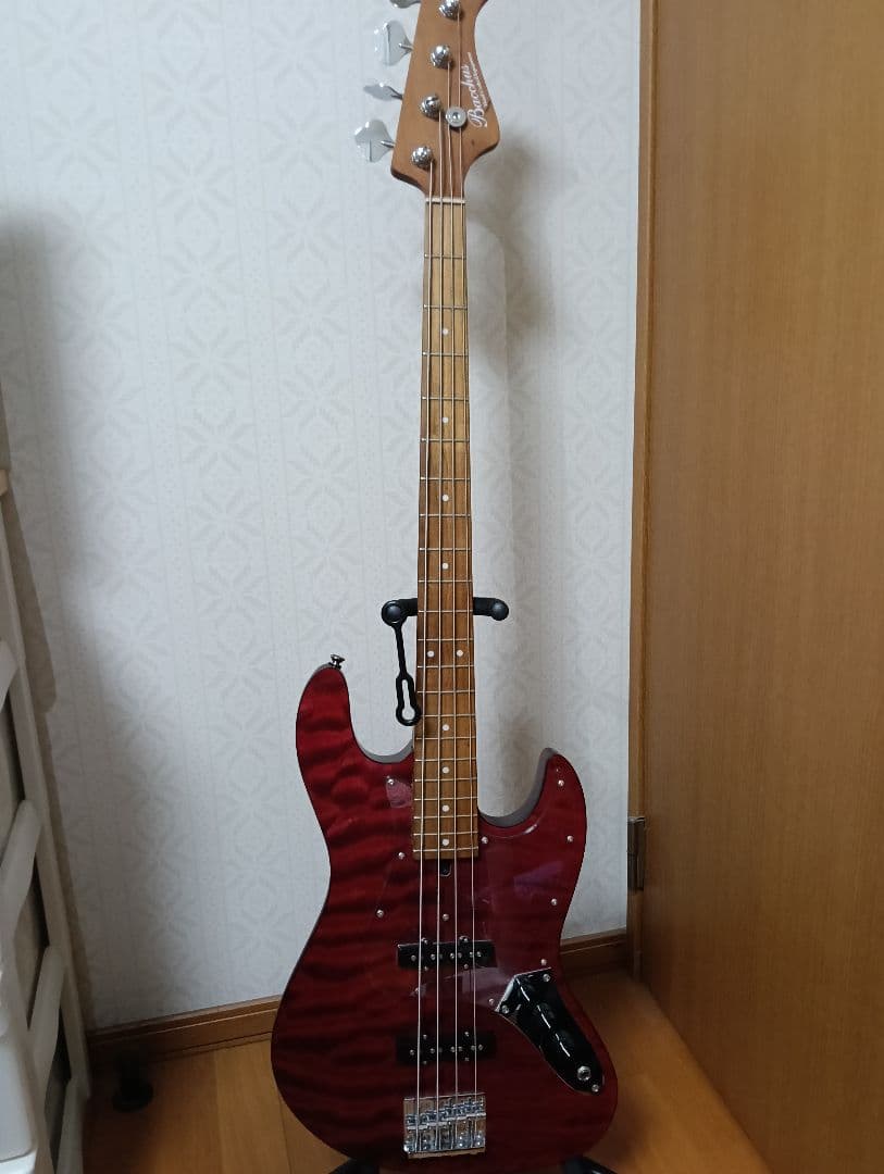 Bacchus ジャズベース wl4-qm rsm/m red