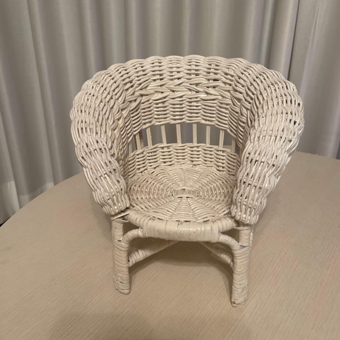 ラタン✨小型チェア✨ホワイト