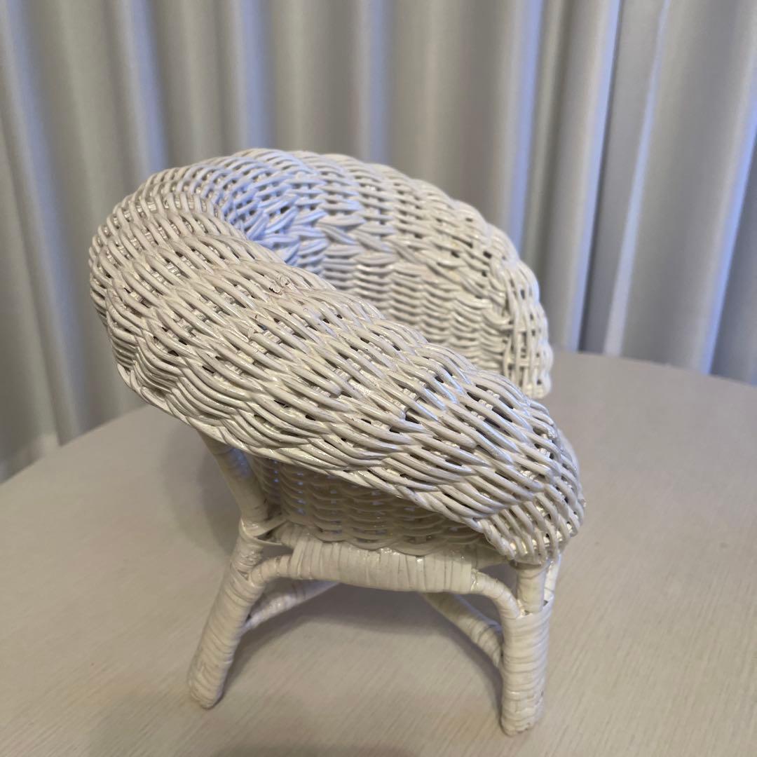 ラタン✨小型チェア✨ホワイト