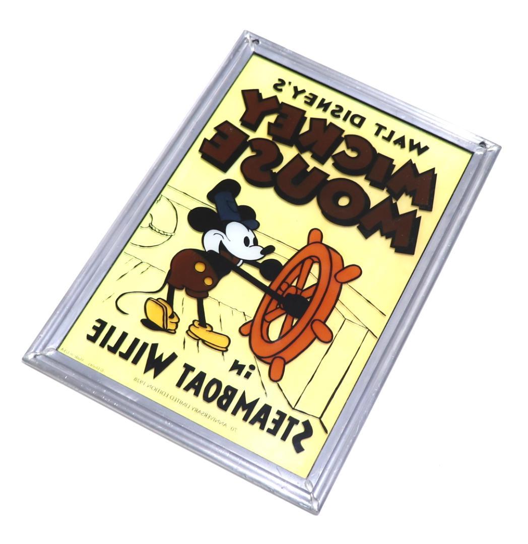 蒸気船ウィリー 70周年記念 ディズニー公式 ヴィンテージ ステンドグラス