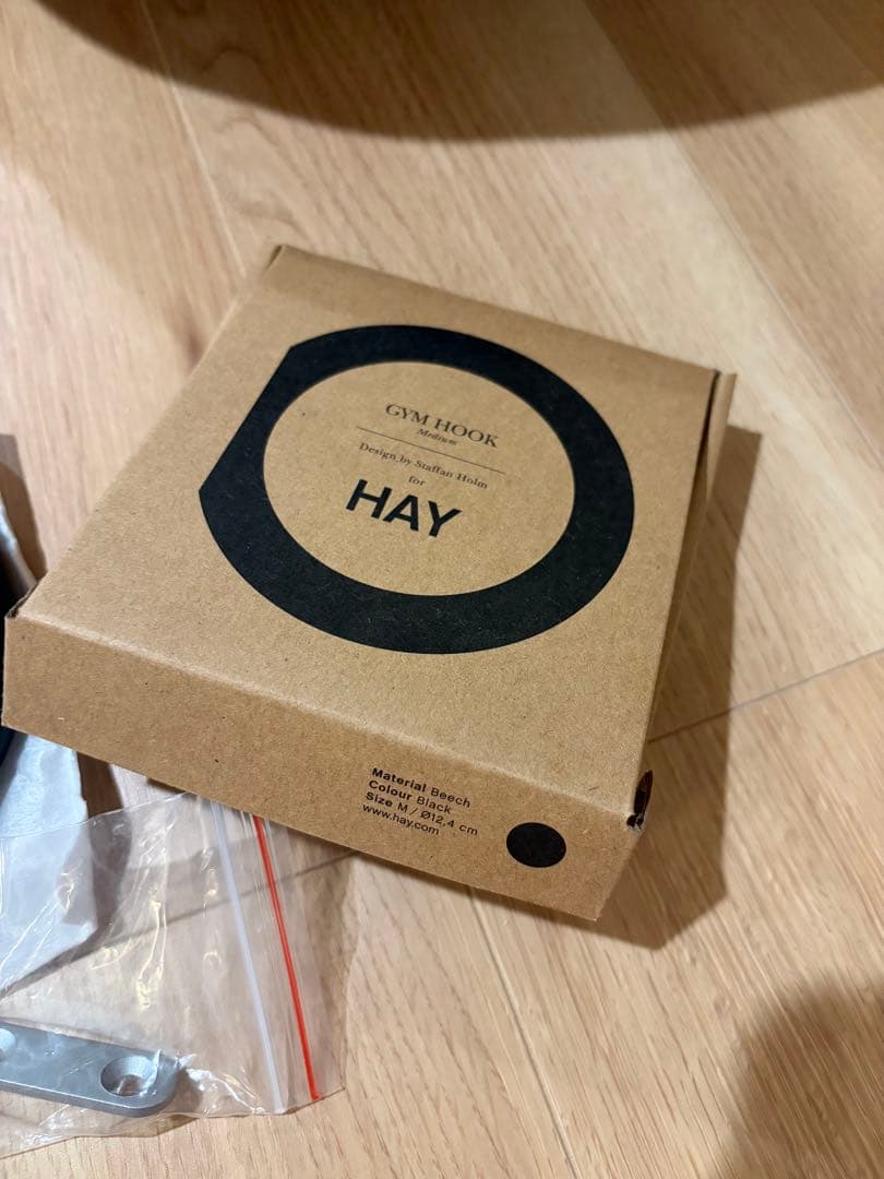 未使用HAY ジムフック ブラック M 直径12.4 cm
