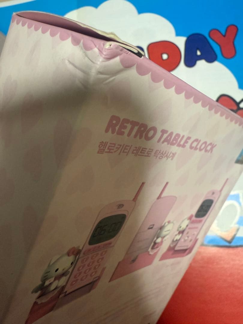 サンリオ　エンジェルキティ　時計　天使 ガラケー形置き時計