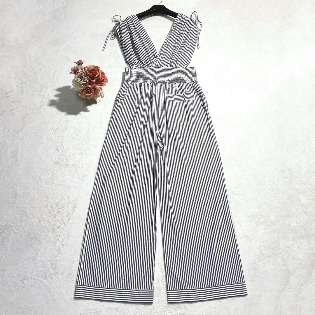 現行品✨23SS フィーニー STRIPE DUMP オールインワン2 38 M