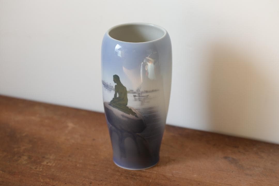 希少 ロイヤルコペンハーゲン 花瓶 人魚姫 ランゲリニエ 4463