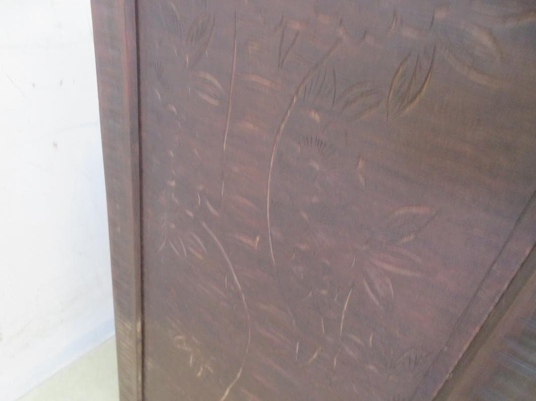 軽井沢彫■整理箪笥■4段5杯■チェスト■伝統工芸■高級■桜吉野柄■彫刻■手彫り■