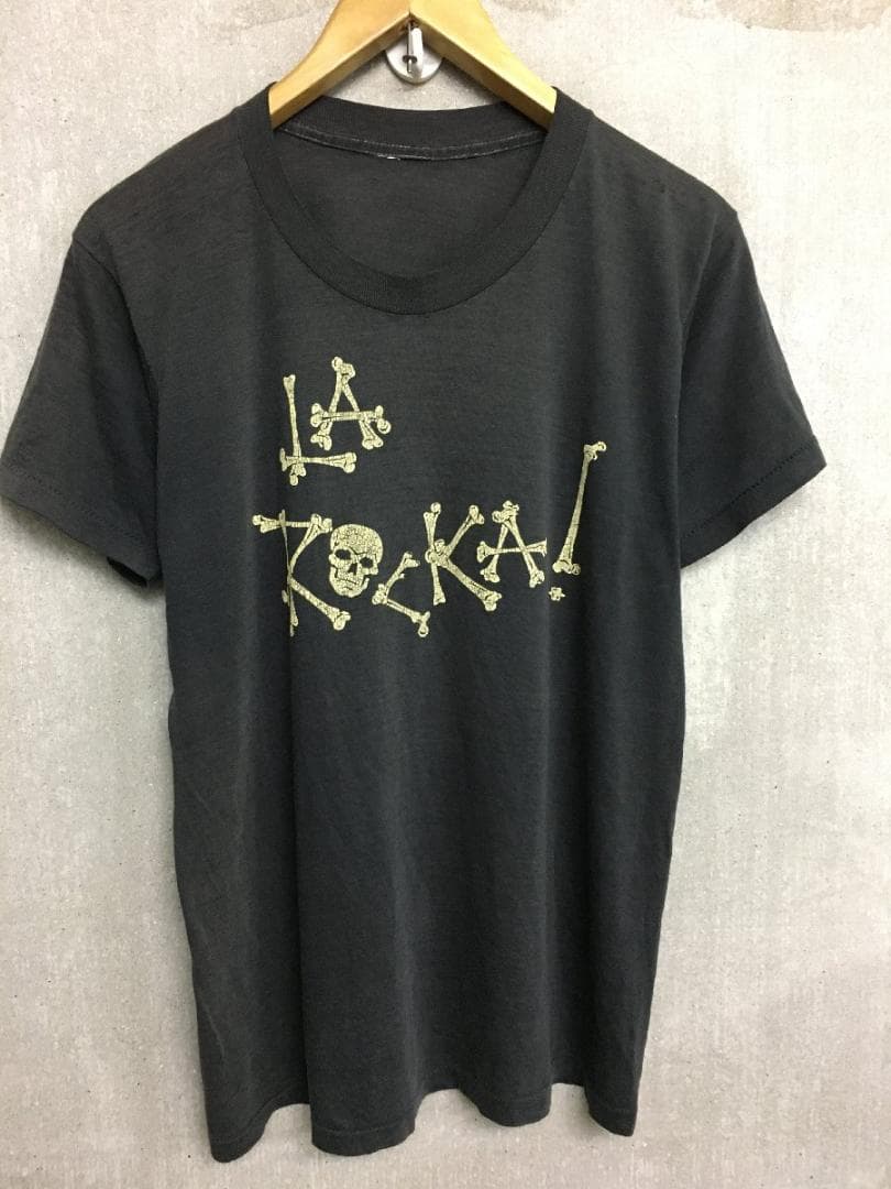 ラロッカ 80s 90s 希少 スカル ヴィンテージ Tシャツ タグなし M相当