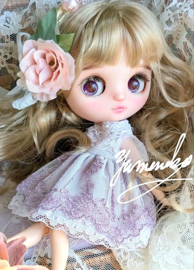 カスタムアイシードール ❀ミディサイズ ❀ドレス 花かんむりセット