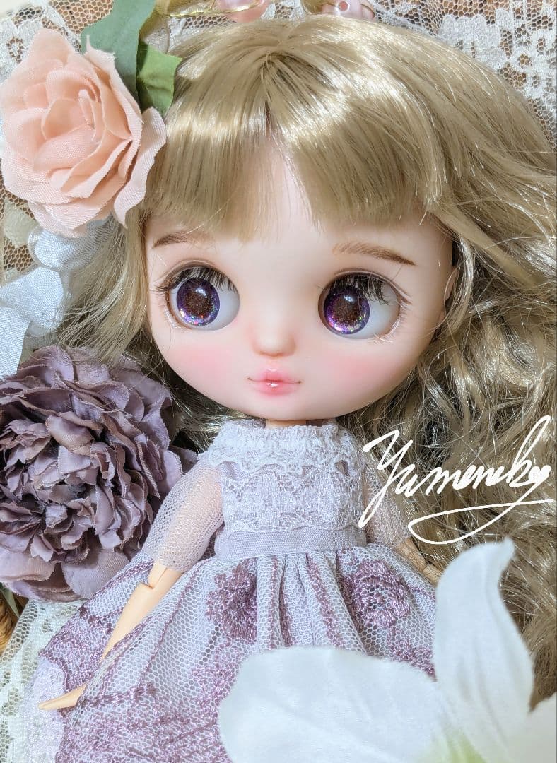 カスタムアイシードール ❀ミディサイズ ❀ドレス 花かんむりセット