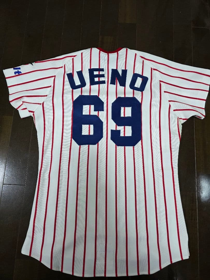【実使用】東京ヤクルトスワローズ　上野忠選手1997年ホームユニホーム#69
