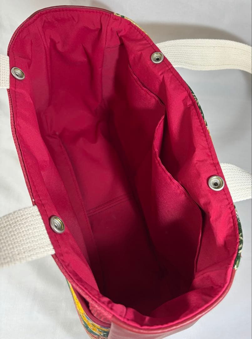 帯バッグリメイク　775番　ボート型持ち手タイプ　被せ蓋付き