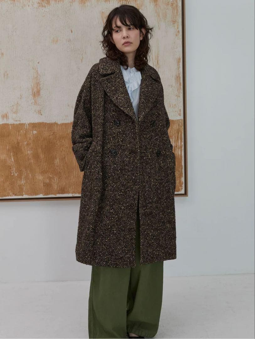 TICCA ミックスツイードテントコート