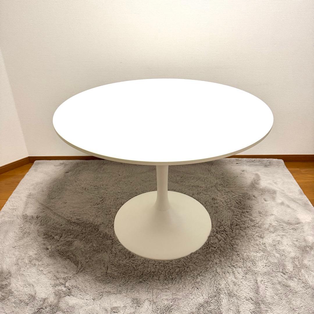【メイ】【美品】IKEA DOCKSTA ドクスタ 丸テーブル ホワイト