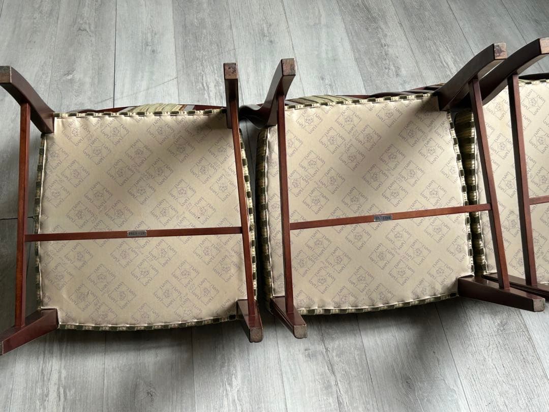 クラシック　ヨーロピアン　ヨーロッパ　クラシカル　鋲打　チェア　4脚セット Gn