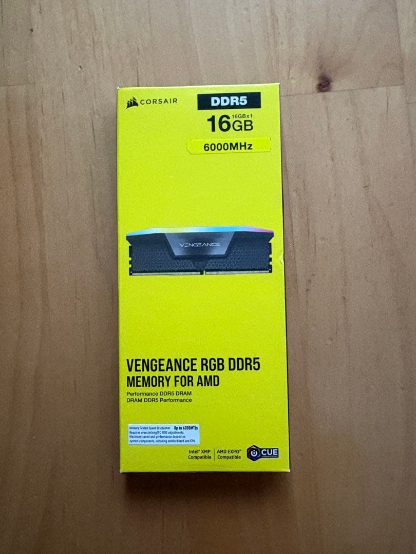 メモリー Corsair Vengeance RGB DDR5 16GB 6000MHz
