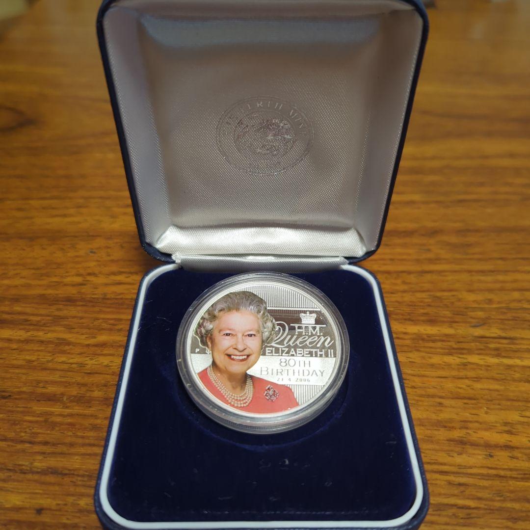 2006年エリザベス2世生誕80周年記念1ドル カラー 銀貨 オーストラリア