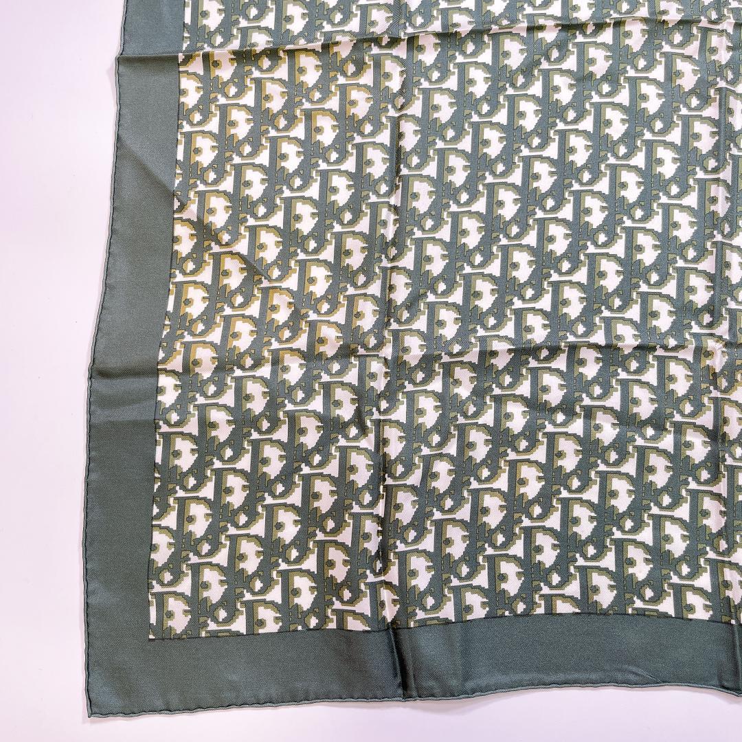 Christian Dior ディオール トロッター スカーフ グリーン