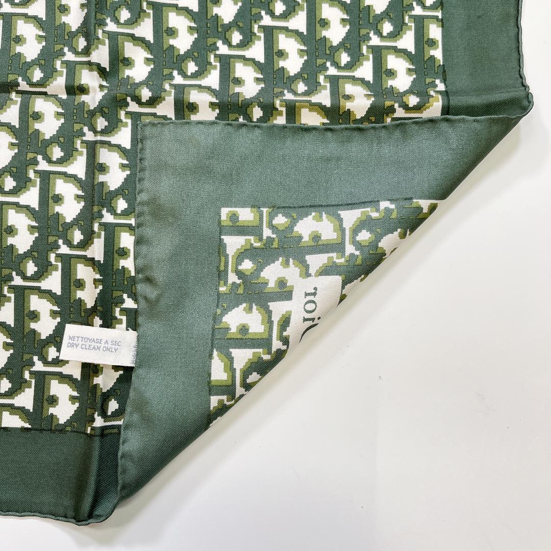 Christian Dior ディオール トロッター スカーフ グリーン