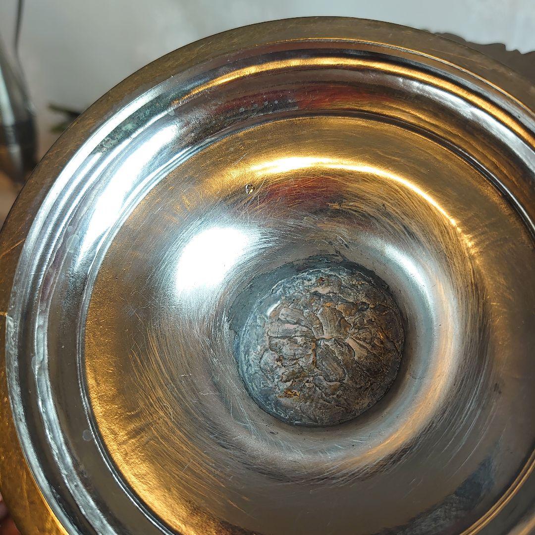 シルバーコンポート　トレイ　バスケット　アンティーク　シルバー