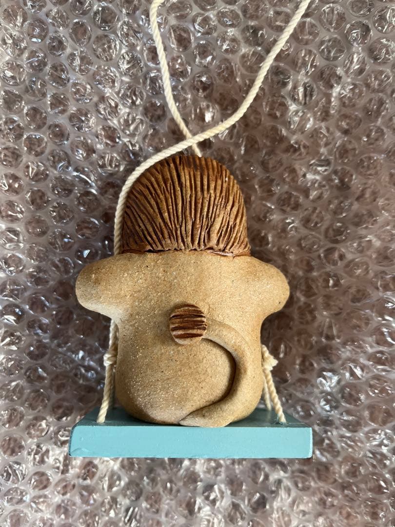 かとうゆみさん ライオンの陶器置物 ブランコ付き