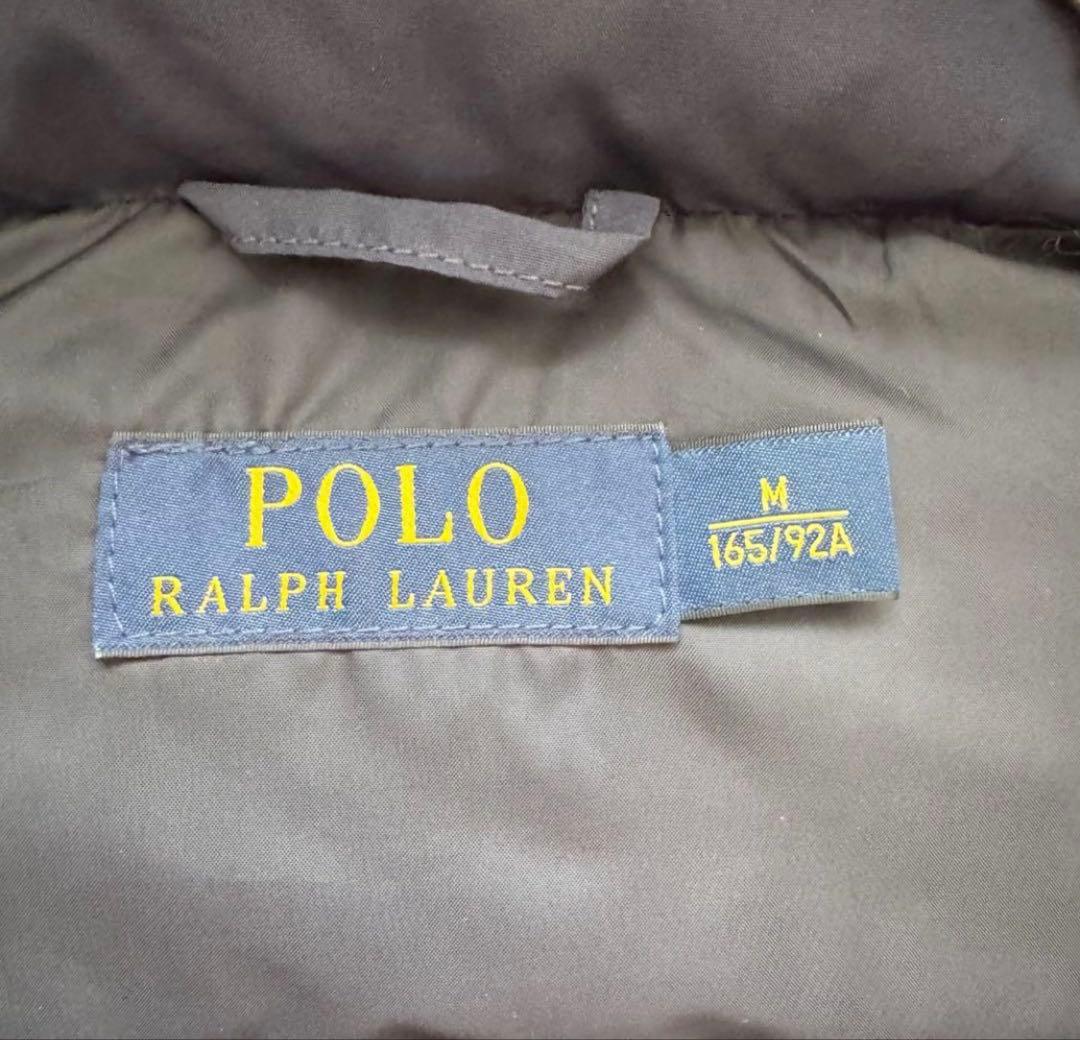 ポロラルフローレン　ダウンベスト　ポニー刺繍　2way フード　ネイビー　M