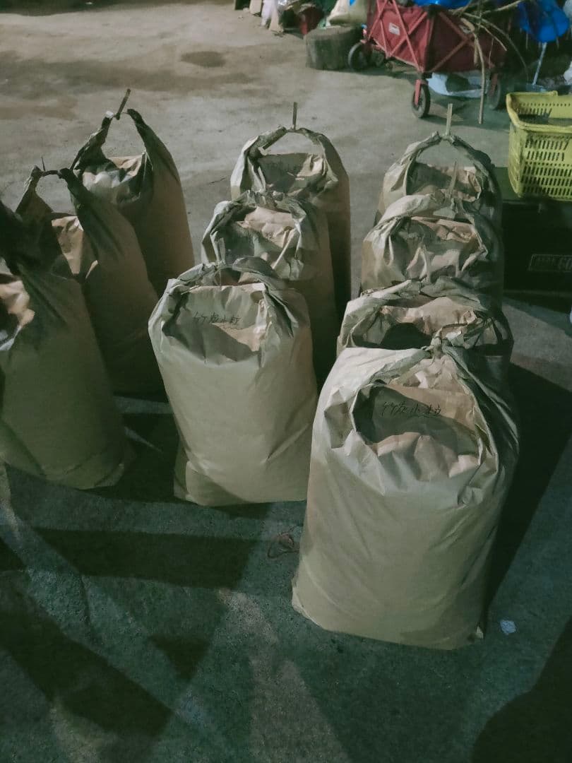 30kg米袋入り竹炭3袋(大粒)(粉ふるい済み)(120リットル)　大阪産