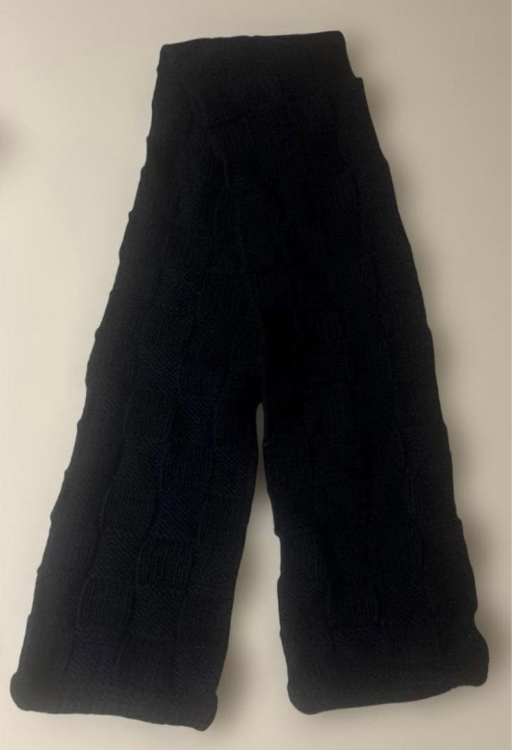 Tenderloin ネイビー マフラー 編み込みデザイン　ユニセックス