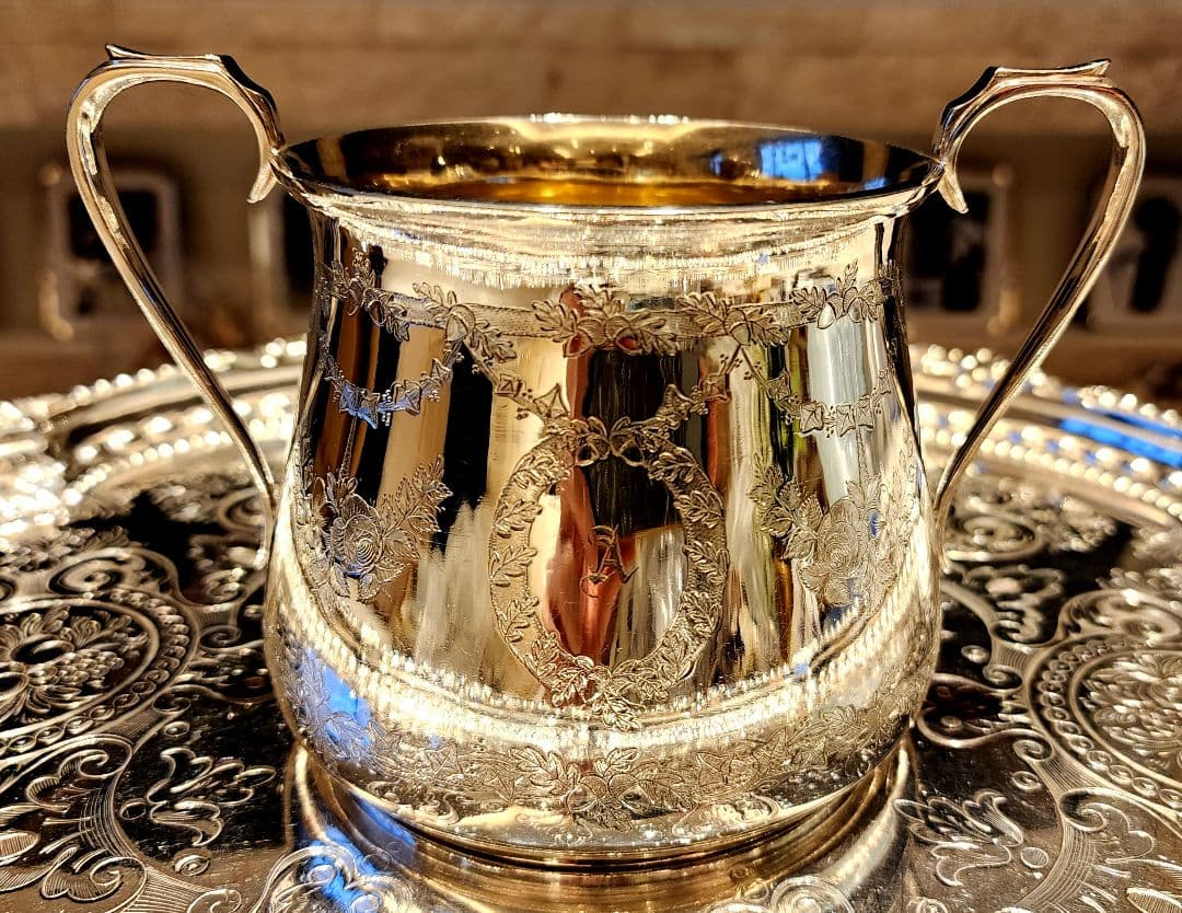 純銀P 22 ヴィクトリアンティーセット アンティーク ポット シルバープレート