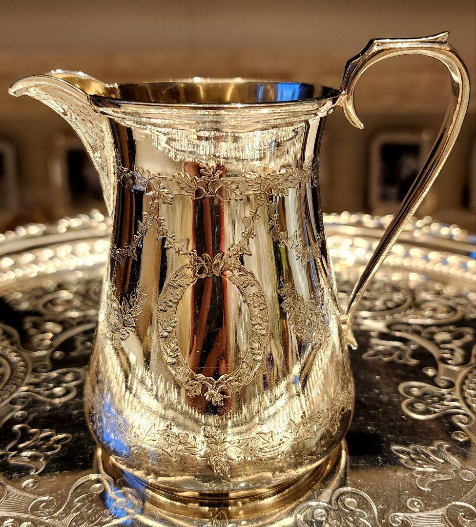 純銀P 22 ヴィクトリアンティーセット アンティーク ポット シルバープレート