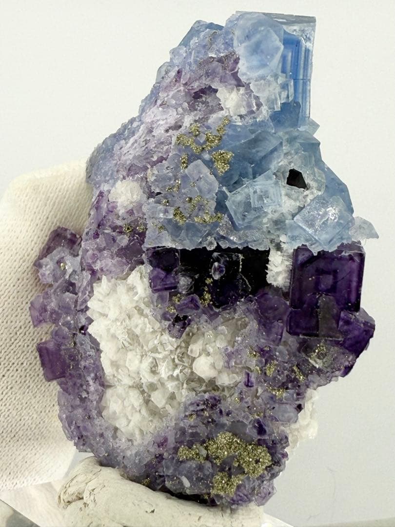 パープル　ブルー　フローライト　蛍石　浙江省産　原石　鉱物標本　天然石