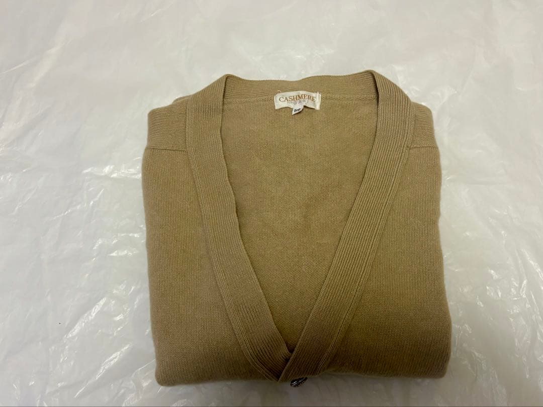 ❤️ GABI 上質カシミヤ 100 ベージュ カーディガン 金ボタン　メンズ