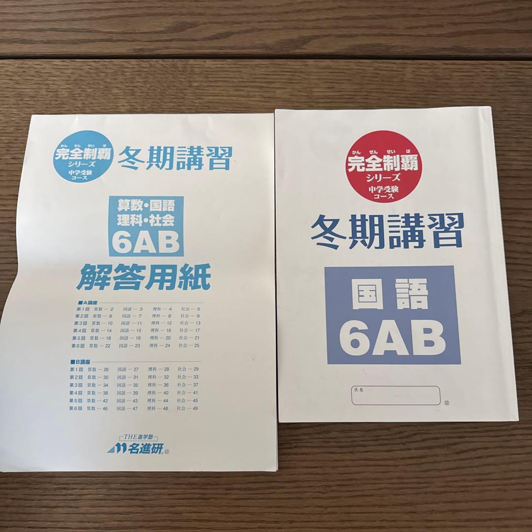 名進研　完全制覇　受験国語　受験算数　受験理科　受験社会　6年　中学受験　17冊