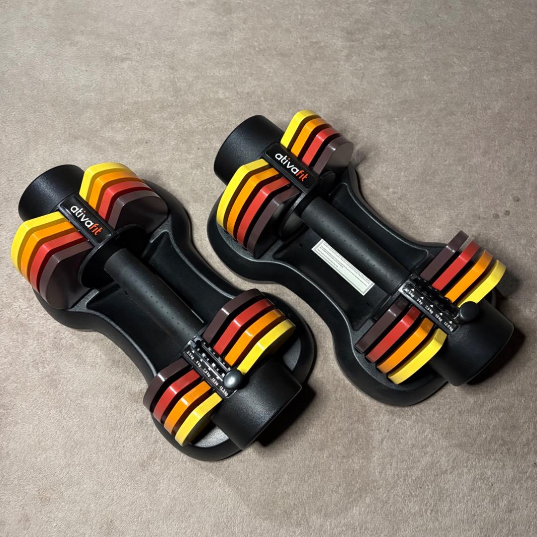 【元箱あり】ATIVAFIT 可変式ダンベル 12.5kg ×2個セット 中古