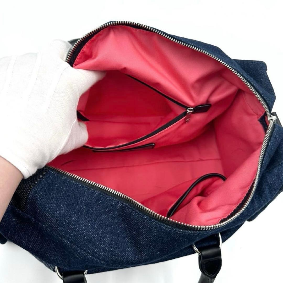 DIESEL ハンドバッグ ボストン 2way デニム シルバー金具 男女兼用