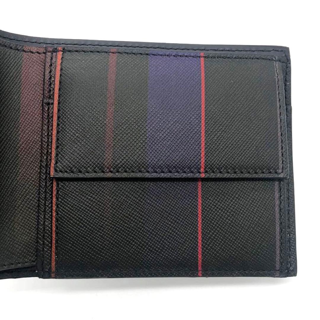 希少・未使用品☆ポールスミス ミニクーパー　レザー二つ折り財布　ブラック