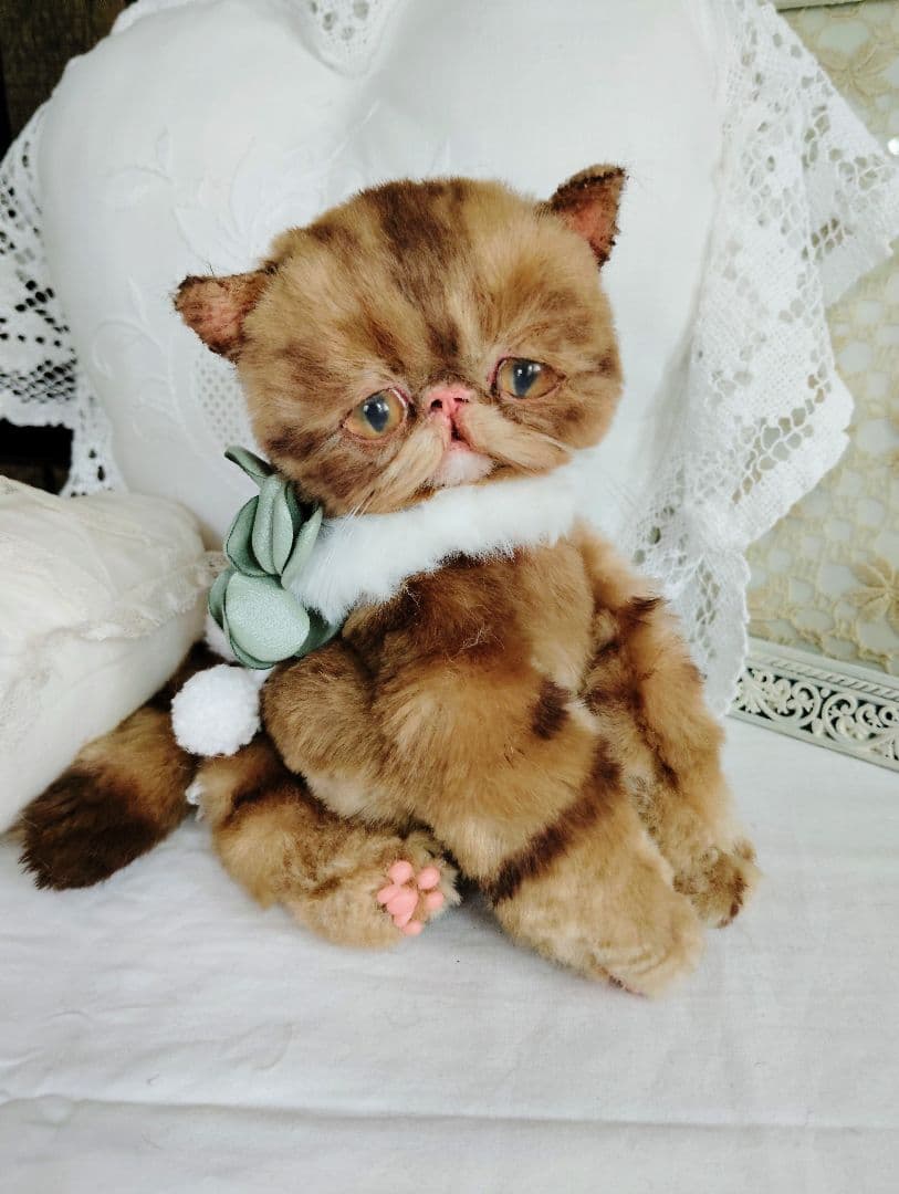 茶トラ♡エキゾチック子猫ちゃん♡高級ファー♡アートドール♡ぬいぐるみ♡