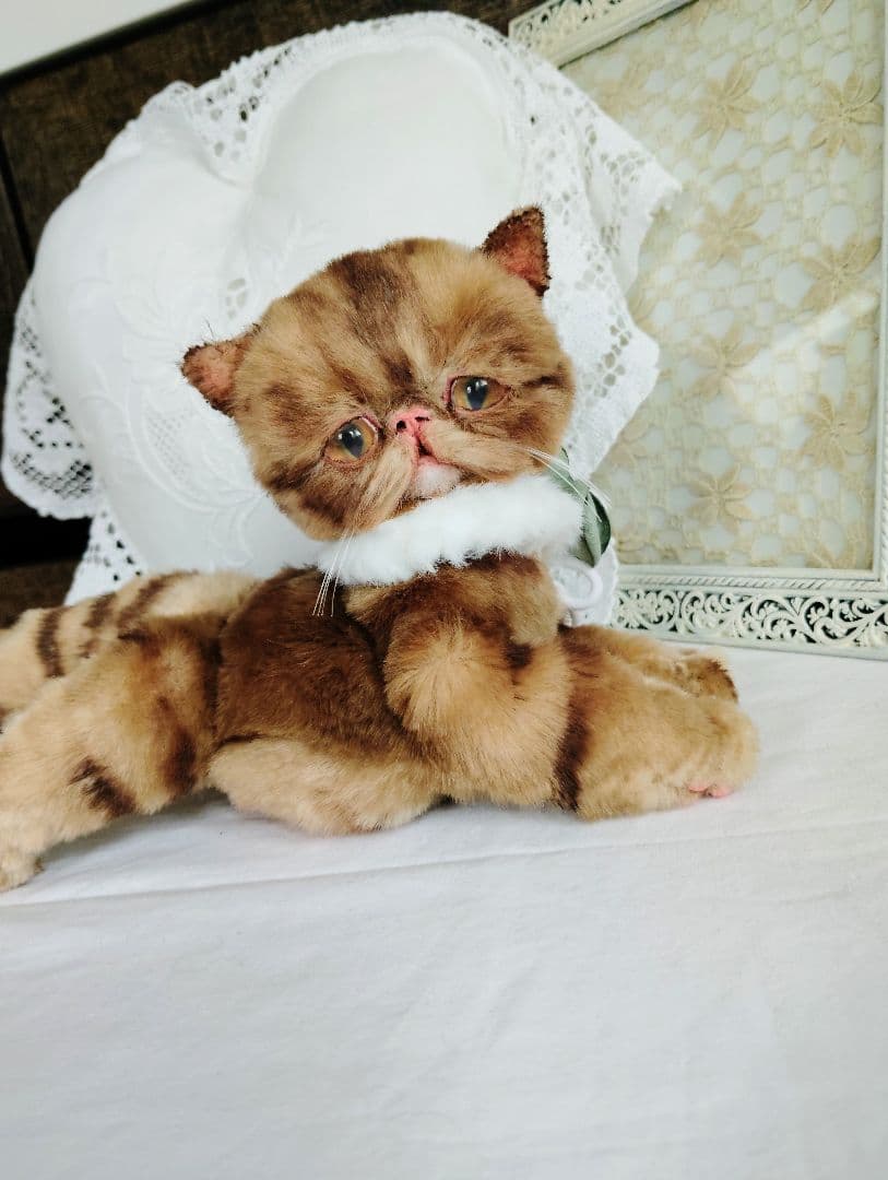 茶トラ♡エキゾチック子猫ちゃん♡高級ファー♡アートドール♡ぬいぐるみ♡