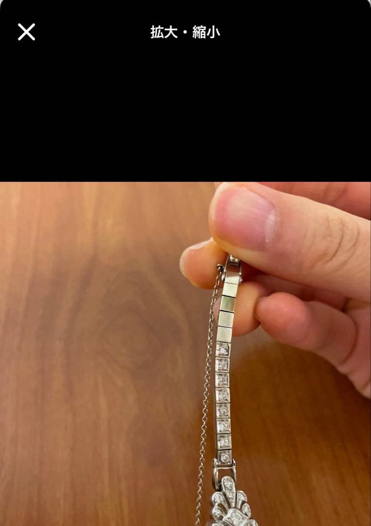 ハミルトン　レディース手巻きダイヤ アンティーク　　プラチナ　14k