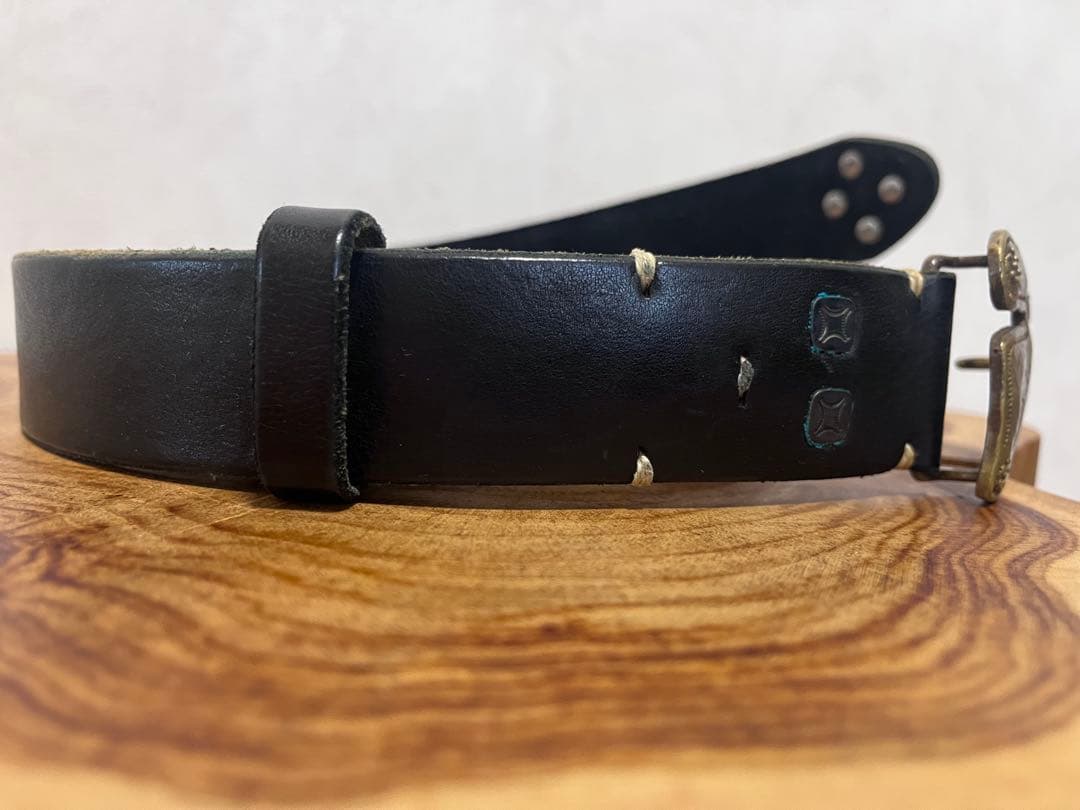 【交渉可能】キャピタル　KAPITAL 卍　レザーベルト　サイズ３