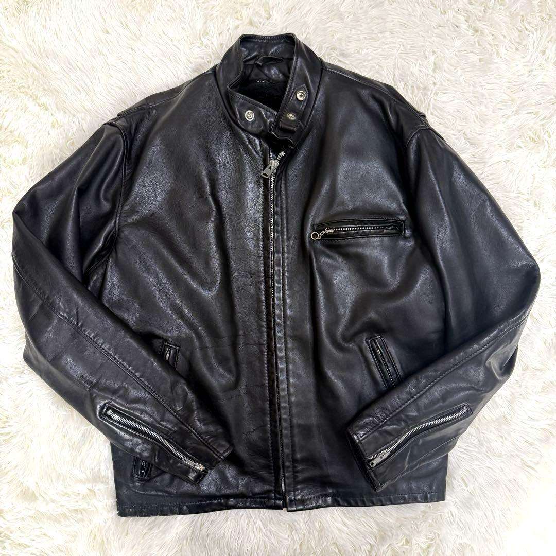米国製42⭐️SCHOTT ショット シングル ライダース ボアライナー 2XL